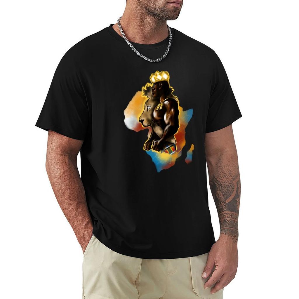 The African King T-Shirt Anime Summer Top Mens Graphic T-Shirts Big And Tall