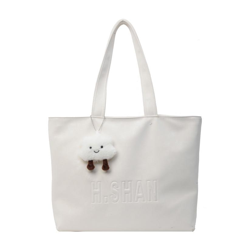 Large-capacity commuter tote bag women's 2026 new fashion temperament handbag simple casual shoulder messenger bag