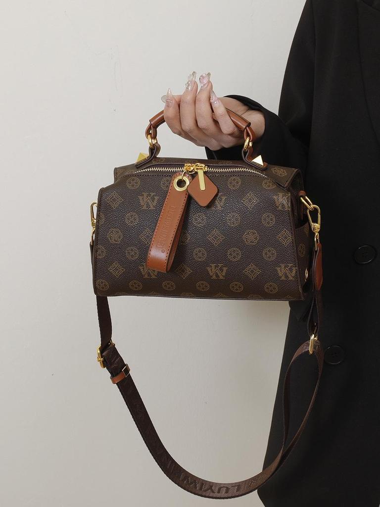 Retro Classic Monogram Boston Crossbody & Shoulder Women's Bag