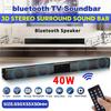 Soundbar TV Portable Bluetooth-compatible Speaker Sound Bar Wireless Column Music Home Theater Sound System RCA AUX For TV PC