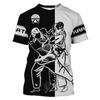 Japan Training T-shirt Men's 3d Karate Printed Tee Tops Oversized Short-sleeved Sportswear Men Quick-drying T Shirt