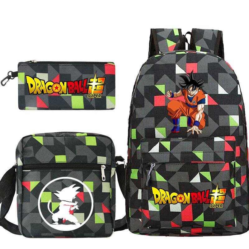 Драгонболл драгонболл набор из трех предметов анимационная периферия новый набор пеналов досуг студенческий рюкзак