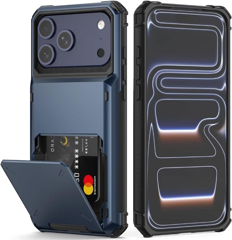 Чехол для IPhone 17 Pro Max 16 15 Pro Max 14 13 12 11 Прочный Кошелек Скрытый Слот-раскладушка Защитные Жесткие Задние Крышки Coque Fundas