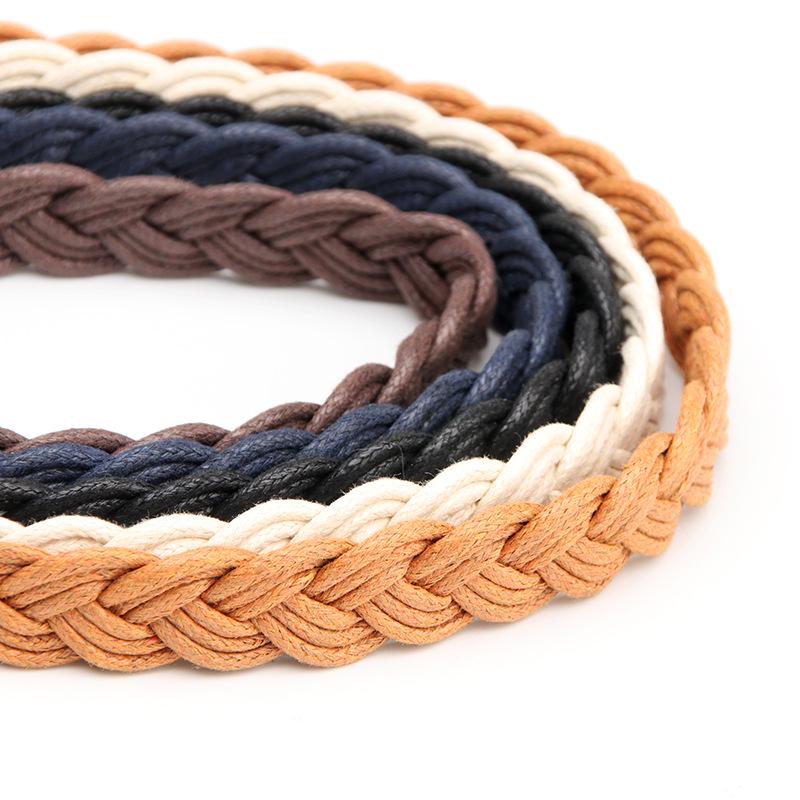 Retro Mori Girl Women's Cable Knit Buckle Belt - Versatile Korean Style Decorative Accessory