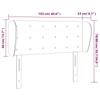 Headboard with Ears Dark Brown 103 x 23 x 78 88 cm Fabric