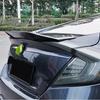 Совместимый задний спойлер для Civic 10-го поколения 2016-2020 гг., стиль R, большое крыло-«утиный хвост», установка без сверления