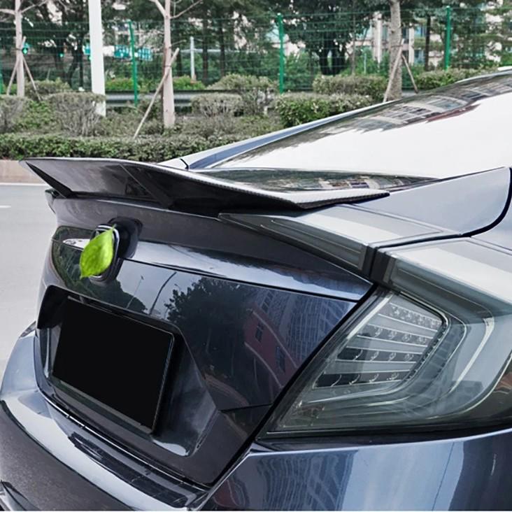 Совместимый задний спойлер для Civic 10-го поколения 2016-2020 гг., стиль R, большое крыло-«утиный хвост», установка без сверления