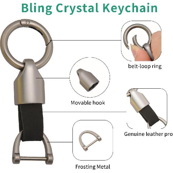 for Mercedes Benz Key fob Cover with Metal Keychain Case Key Shell Protector Compatible with -2025 E/C/S-Class EQE/EQS/GLC/Maybach