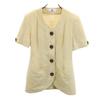 Made In France Short Sleeve No Color Jacket Beige Women Used