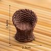Bamboo Basket Chair Dustpan Dollhouse Simulation Decoration' Dollhouse Miniature Furniture Resin
