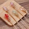 Hair Clip Accessories Chinese Hanfu Chopsticks Hairpin Woman’s Jewelry Vintage Metal Glaze Hair Stick Hairpins