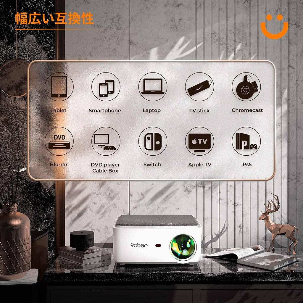 YABER 1080P WiFi 5G Bluetooth 4K Full HD Keystone Функция Zoom Маленькая домашняя сумка для хранения Домашний кинотеатр V6 Проектор, совместимый, совместимый, 4D/4P