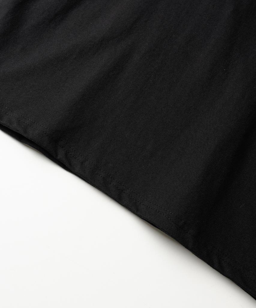 JEMUT Boy Crop Long Sleeve T-Shirt Black Kjlt2672