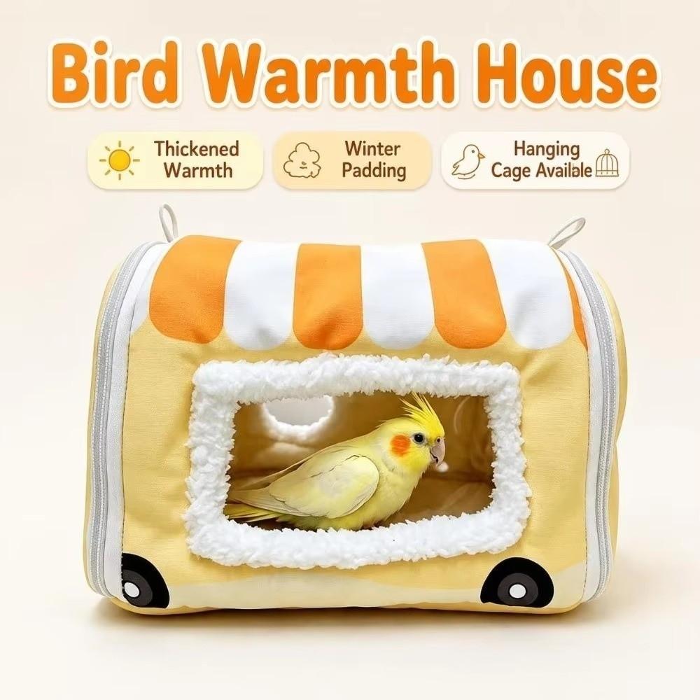 Warm Bird Sleeping Cushion Chew-Proof Hanging Parrot House Washable Parrot Warm Nest for Cage
