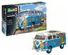 Немецкий Revell 1/24 Volkswagen T1 Samba Bus Flower Power Пластиковая модель 07050