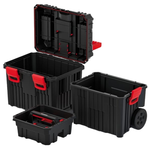 Kistenberg Mobile Tool Box 45X36X64Cm Black Solid Lightweight On Wheels