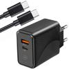 30W Fast Charger - Xiaomi - PD20W+QC3.0 - 2 Ports - 1m USB-C Cable - Black