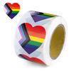 Gay Pride Stickers 500pcs/Roll Decorative Stickers for Bag Cup Vase Heart/Square Shape Rainbow Stickers Special Gifts