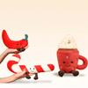 Christmas Chili & Scepter Plush Toy Stuffed Soft Christmas-Themed Ice Cream Cup Soft Doll Kids Toys Christmas Home Decoration