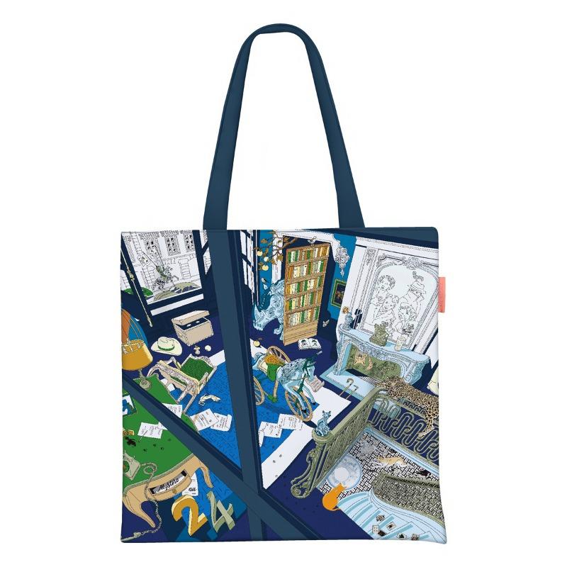 Spring new printed handbag women's oil painting series handbag shoulder bag tote bag fashion canvas bag