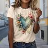 Fashion Women Etiquette Flower Butterfly Tree Print T Shirt Funny Casual O-neck Short Sleeves T-shirt Summer Female Tee Shirt