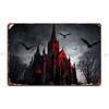 Scary Medieval Church Metal Sign Cinema Wall Create Design Garage Tin Sign Poster