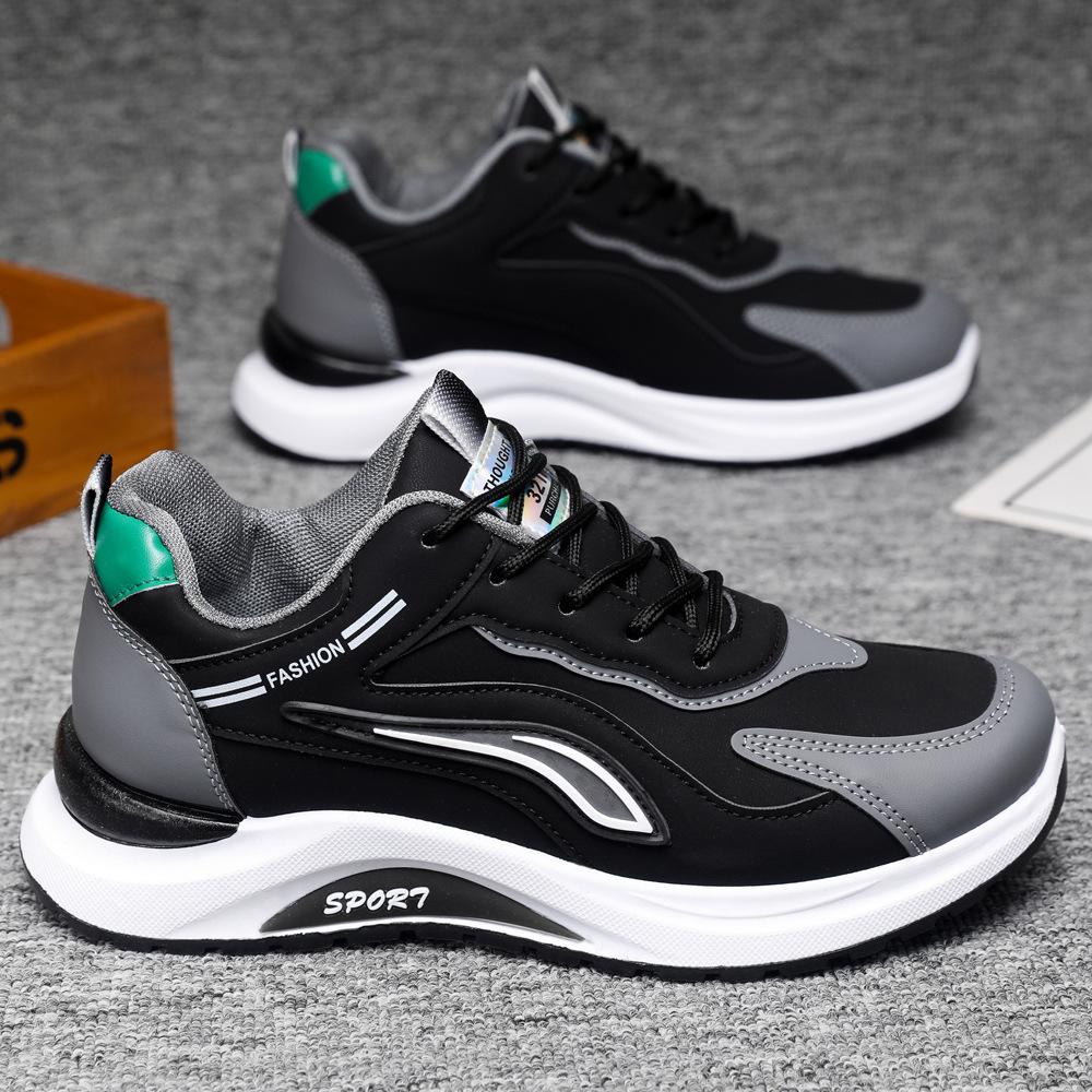 Мужские весенние новые трендовые повседневные спортивные кроссовки для бега мужские дорожные с мягкой подошвой дышащие износостойкие легкие универсальные кроссовки мужские