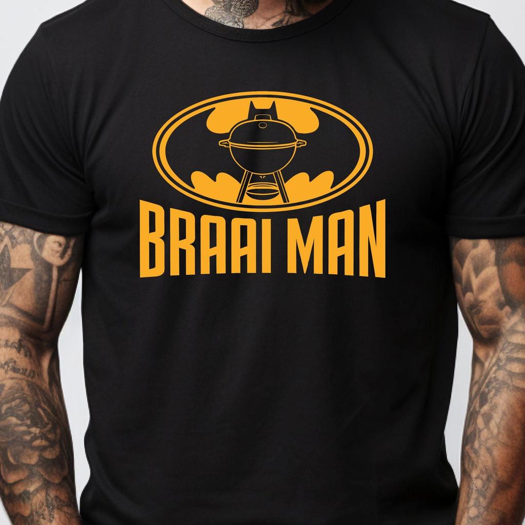 Braai MAN T-Shirt: Fun Saffa Tee - South African BBQ