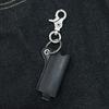 Versatile Leather Lighter Case Portable Simple Design Keychain Accessory Black Lighter Holder Unisex Fashion Jewelry
