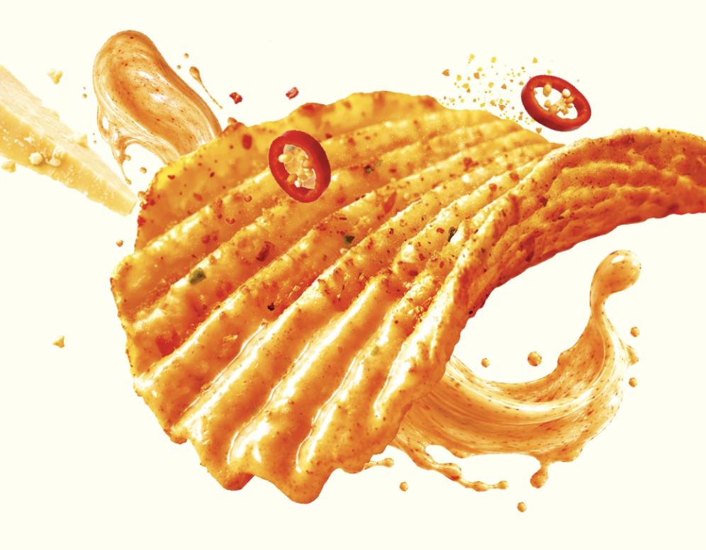 Orion Хрустящие картофельные чипсы Swing Chips со вкусом Карбонара Buldak 55 г (Пакет из 3)