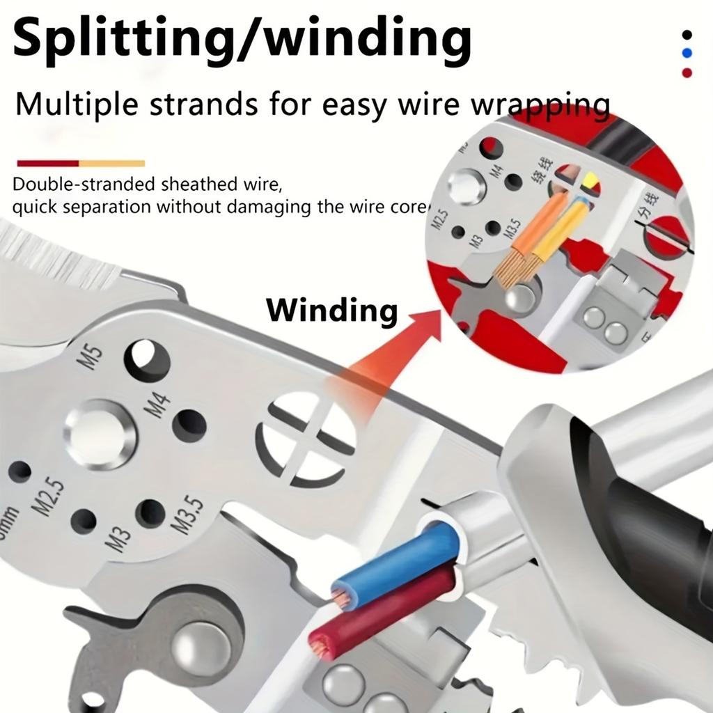 12 в 1 инструмент для зачистки проводов многофункциональные кусачки инструмент используется для ремонта бытовой техники, резки проводов электрика, обжима, намотки
