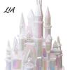 Unique Christmas Gift Decorations Castle Ornament, 3D Electroplating Tree Hanging DIY Holiday Scene Settings Decoration, Electroplated Plastic Pendant