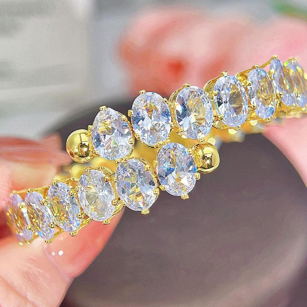 CMM 2 шт. Высокое качество свадебный комплект ювелирных изделий сверкающий овальный AAA CZ цирконий регулируемый открытый круглый колье-колье браслет для женщин