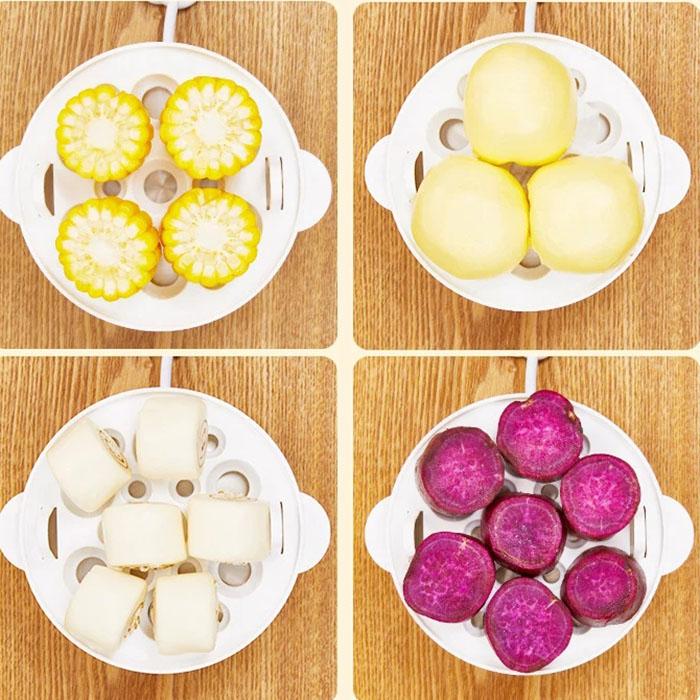 Электрическая яйцеварка, двойная многофункциональная яйцеварка, яйцеварка, кукурузное молоко, быстрая готовка завтрака, пароварка для яиц, кухонная техника