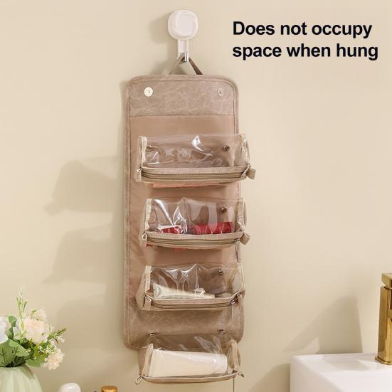 Складная косметичка женская 4-в-1 дорожная сумка для макияжа водонепроницаемый органайзер для косметики с 4 съемными отделениями для отпуска командировки