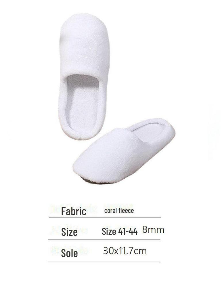 Luxury Disposable Slippers: Plush Coral Fleece, Non-Slip, Ideal for Home, Homestays, and Guest Comfort