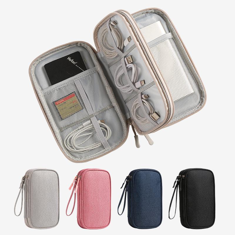 Large Data Cable Bag Storage Waterproof Multi-function Headphone Power Cord Storage Bag Portable Three-layer Storage Finishing Bag