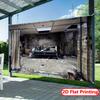 2D plane - 1 piece of abandoned hospital-themed background banner | Vinyl fabric design with old-fashioned medical bed DJH