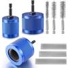 Copper Pipe Cleaner Set with Hex Shank Replaceable 72A Steel Wire Brush Heads Threaded Design Prevents Slippage Pipe Cleaning Tools