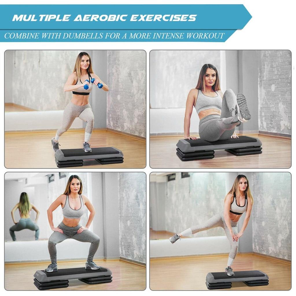 Нескользящий педальный степпер для йоги, тренажерный зал, тренировки, фитнес, аэробика, степ-оборудование, нагрузка 110 см, 4 подставки, фитнес-аэробика, степ, новый