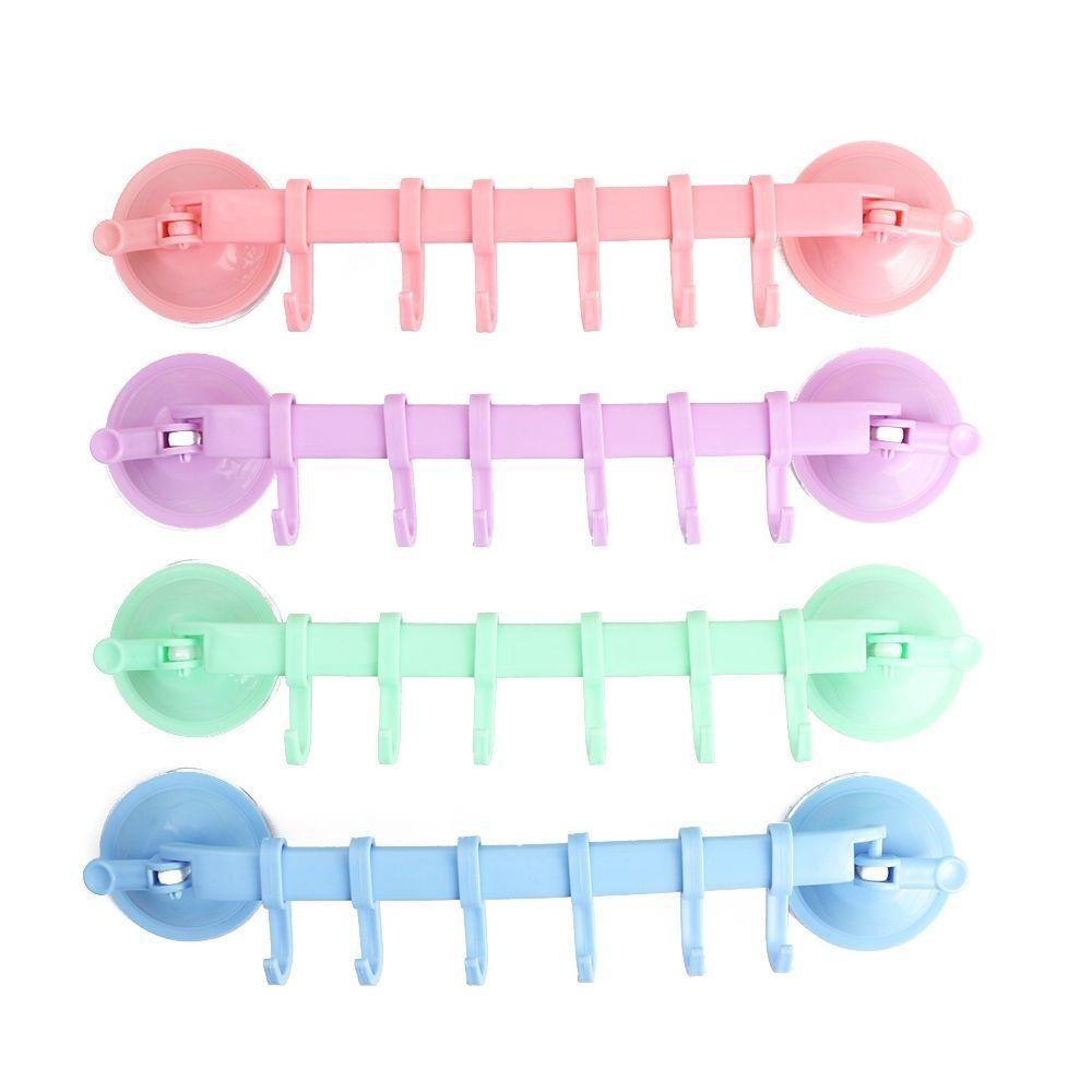 Bathroom Kitchen Vacuum Sucker Adjustable Wall-mounted Storage Holders Hanger Adjustable Hook Hooks
