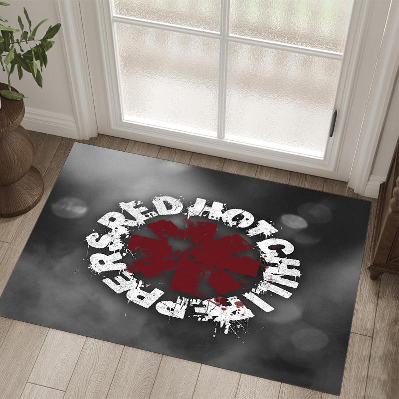 Red Hot Chili Peppers Design Crystal Velvet Carpet Cozy Non?Slip Printed Rug For Bedroom Living Room Entrance