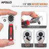 Apollo 35 шт. Мини-трещотка 1/4" Набор головок с шестигранными битами и быстрым сбросом для авторемонта Набор торцевых ключей и набор ручных инструментов
