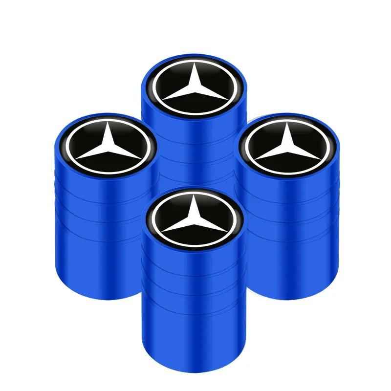 AABIC1 Car Tire Valve Stems Cap Knurling Style Tire Valve Cap Tire Wheel Stem Air Valve Cap For Mercedes Benz W211 W204 W210 CLA GLA1