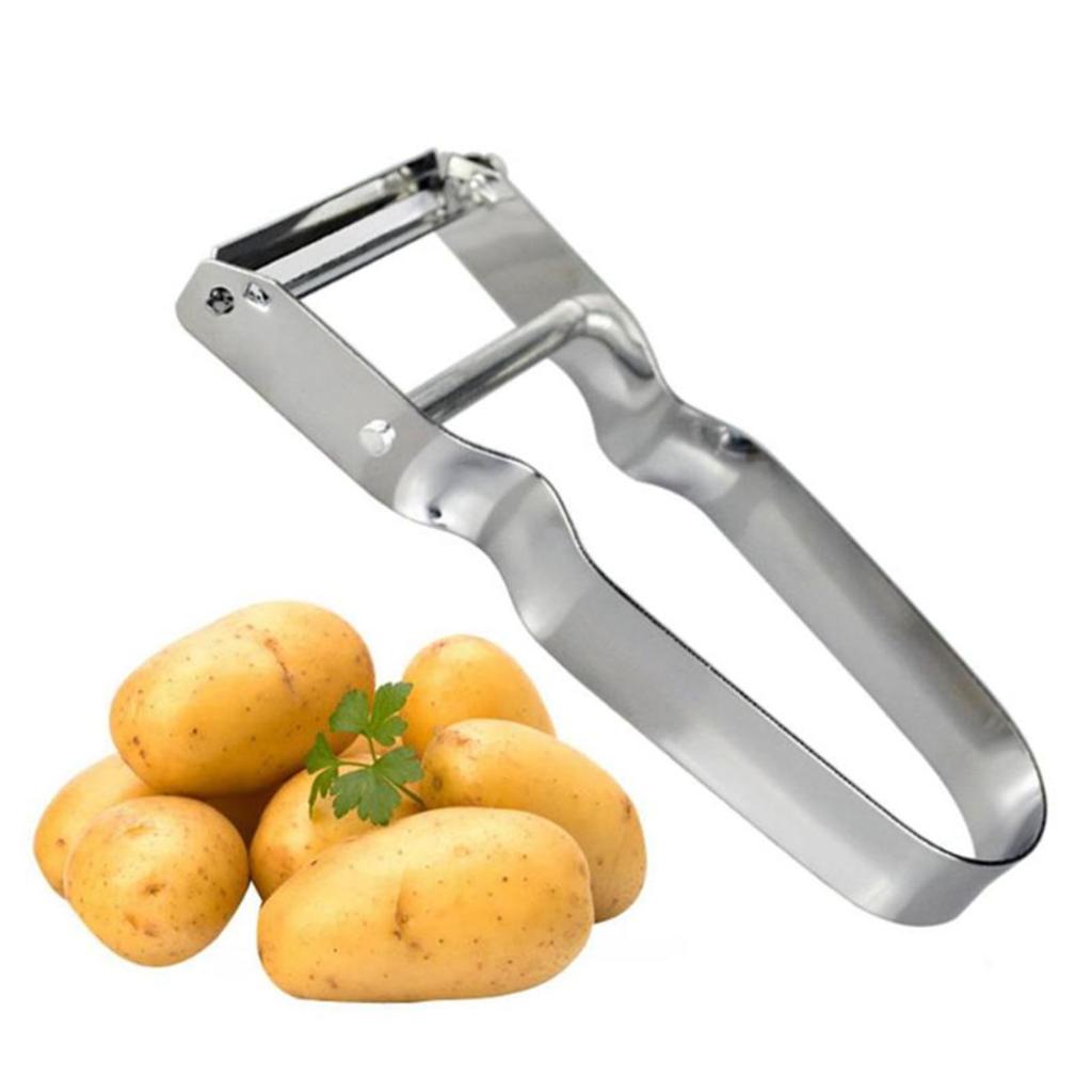 Stainless Steel Peeler U Shape Ergonomic Handle Fruit Peeler Vegetable Peeler for Kitchen Silver