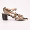 Women's Lirao Iridescent Gold 6cm Heeled Sandals LES TROPEZIENNES PAR M.BELARBI
