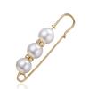 1PC Elegant Simulated Pearl Women Jewelry Accessories Brooches Clothing Ornament Rhinestone