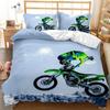 Motorcycle Duvet Cover Set Motocross Racing Bedding Dirt Bike Extreme Sports For Men Teens Boys Kids Polyester Comforter Cover