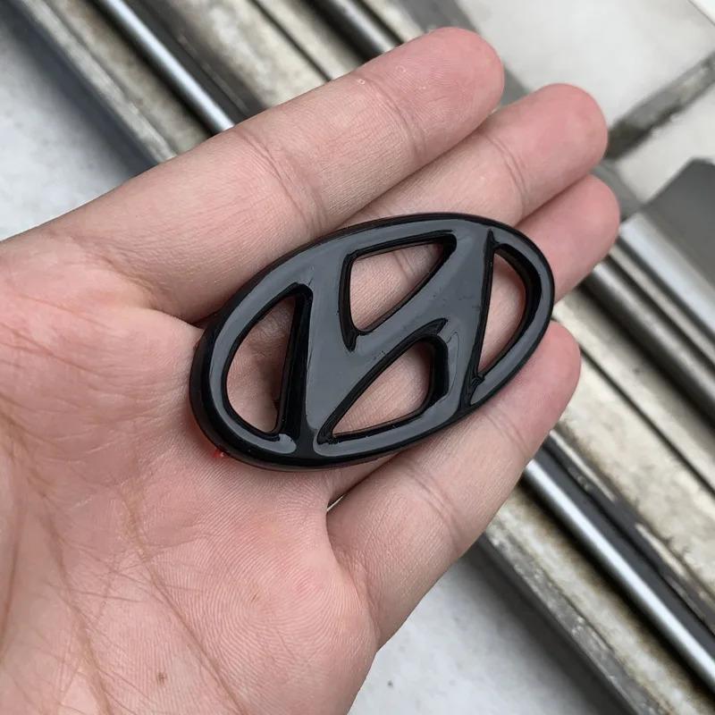 ABS Car Steering Wheel Emblem Sticker Accessories For Hyundai Genesis N-LINE I10 I20 I30 I40 IX20 IX35 Kona Getz Veloster Tucson mn1