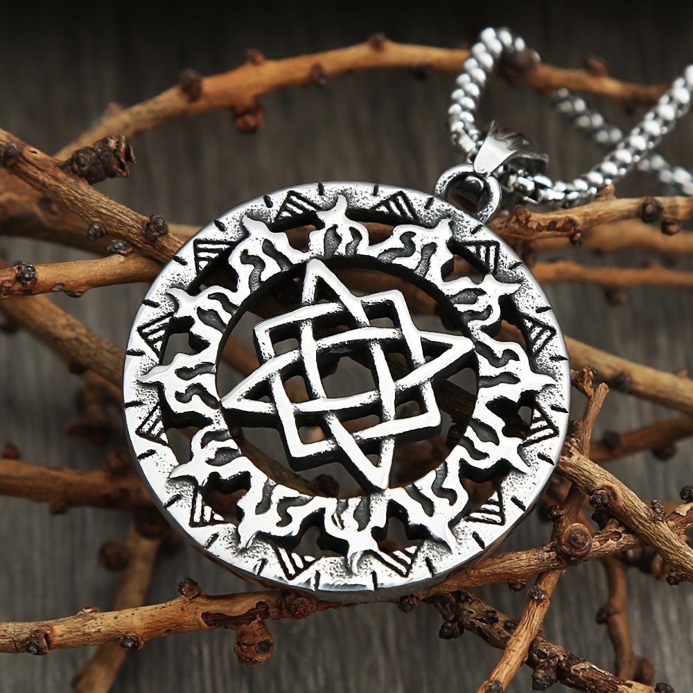 Новый винтажный кулон с кельтским узлом викингов, ожерелье от солнца в скандинавском стиле, мужское защитное ювелирное изделие для мотоцикла, подарок на вечеринку